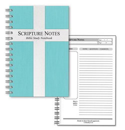 Image of Notebook- Scripture Notes Bible Study- Tiffany Blue