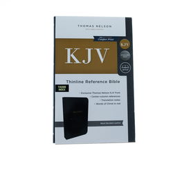 Image of KJV, Thinline Reference Bible, Bonded Leather, Black, Indexed, Red