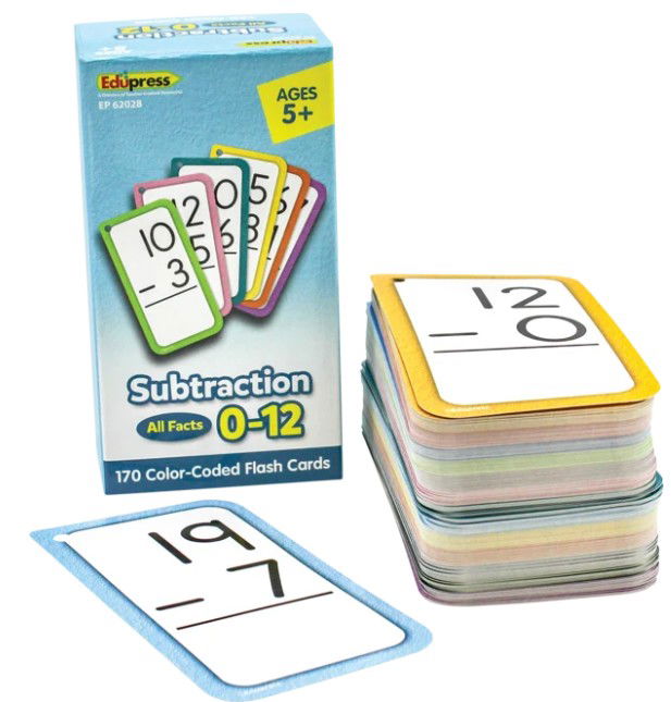 Image of Subtraction All Facts 0-12 Flash Cards