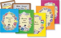 Image of Preschool Set of 6 Workbooks (A-F) with Reader