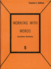 Image of Working With Words Vocabulary Gr 5 -Teachers Guide/ Answers