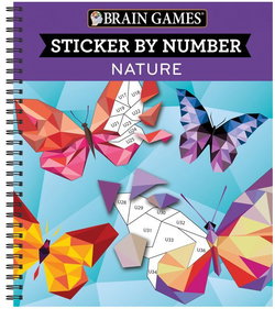 Image of Brain Games – Sticker by Number: Nature -28 Images to Sticker