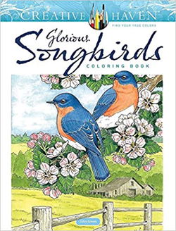 Image of Creative Haven Glorious Songbirds Coloring Book -Creative Haven Coloring Book