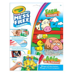 Image of Crayola Colouring & Mini Markers Set, Farm Friends