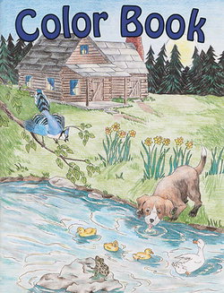 Image of Log Cabin & Dog Coloring Book