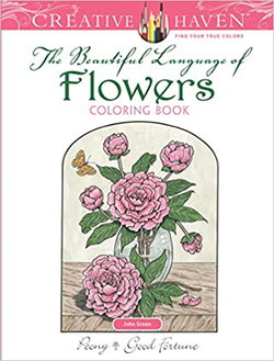 Image of Creative Haven the Beautiful Language of Flowers Coloring Book -Adult Coloring