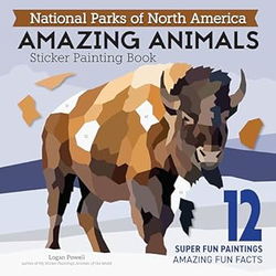 Image of National Parks of North America Amazing Animals Sticker Painting Book