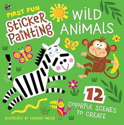 Image of First Fun Sticker Painting: Wild Animals: 12 Colorful Creatures to Create
