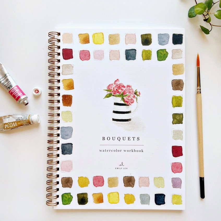 Image of Watercolor Workbook – Bouquets