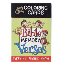 Image of Coloring Cards Boxed 52 Verses for Kids