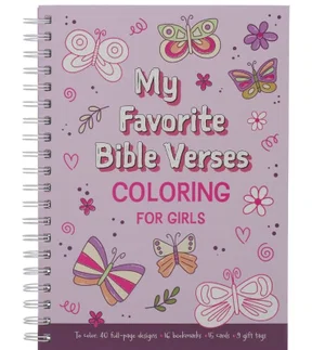 Coloring Book Favorite Bible Verses for Girls Wirebound