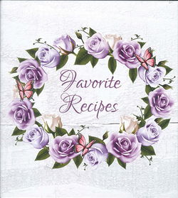 Image of Recipe Card Binder Lavender Roses