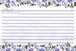 Image of Recipe Cards 4 x 6 (25 pack) Lavender Roses