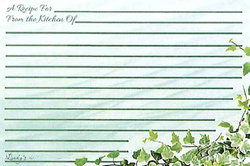 Image of Recipe Cards 4 x 6 (25 pack) Ivy