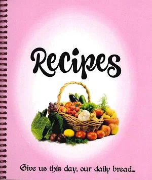 Blank Recipe Book Pink Give Us This Day