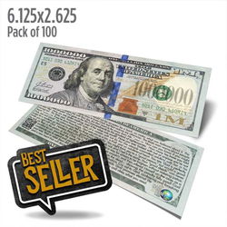 Image of Tract: Franklin Million Dollar Bill – 100 Pk