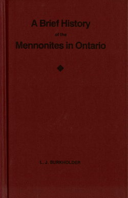 Image of A Brief History of the Mennonites in Ontario