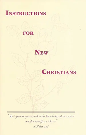 Instructions For New Christians