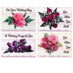 Image of Cards Wedding Rose Bouquet