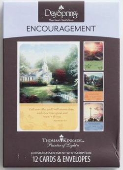 Image of Cards Encouragement Thomas Kinkade -Churches & Crosses