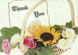 Image of Cards Thank you Basket of Thanks