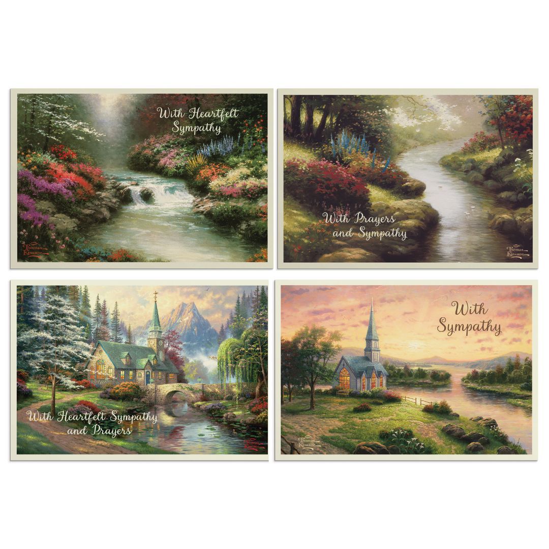 Image of Cards Sympathy Thomas Kinkade 12/Box