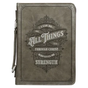 BC: All Things Filigree Gray Faux Leather Large