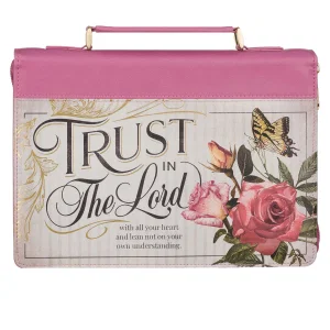 Trust in the Lord Floral Pink Medium Bible Cover