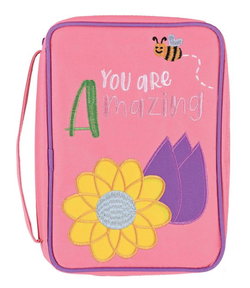 Image of Bible Cover Kids Pink Bee You Are Amazing