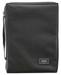 Image of BC: Black Polyester With Fish Emblem Large