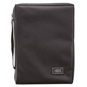 BC: Black Polyester With Fish Emblem Small
