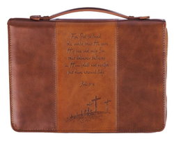 Image of BC: John 3:16 Two-tone Brown Large