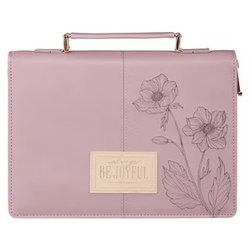 Image of Bible Cover Fashion Dusty Mauve Be Joyful 1 Thess. 5:16-18