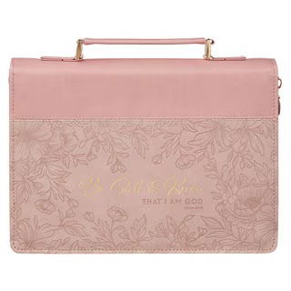 Bible Cover Fashion Two-tone Pink Be Still & Know Ps. 46:10