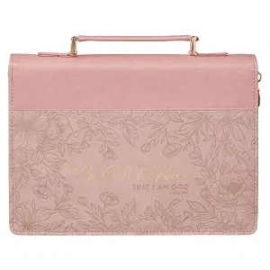 Bible Cover Fashion Two-tone Pink Be Still & Know Ps. 46:10