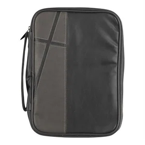 BC: Black & Grey Faithful Leather Look Large Print