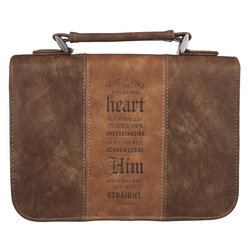 Image of BC: Trust In The Lord Two Tone Brown Classic Faux Leather Medium