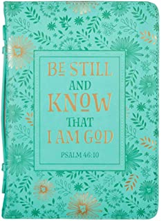 Image of BC: Be Still and Know Turquoise Faux Leather Fashion Large – Psalm 46:10