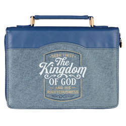 Image of BC: Fashion Blue Two-tone The Kingdom of God Matt. 6:33 – Large