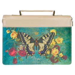 Image of BC: Fashion Taupe/Butterfly Printed Hope Isa. 40:31 – Medium