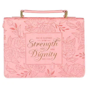 BC: Fashion Pink Floral Strength & Dignity Prov. 31:25 - Medium