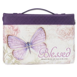 Image of BC: Fashion Purple/Butterfly Printed Blessed Jer. 17:7 – Ex Large