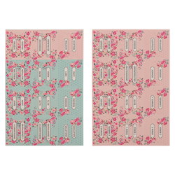 Image of Bible Indexing Tabs Floral Pink & Teal