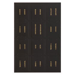 Image of Bible Indexing Tabs Black w/Gold Foil
