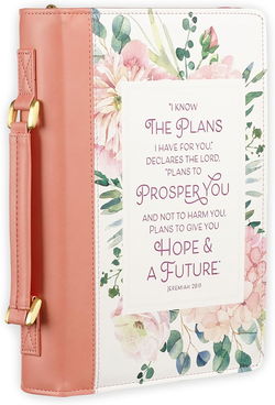 Image of Bible Cover Fashion Pink Floral I Know the Plans Jer. 29:11