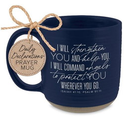Image of Ceramic Mug – Amen Strengthen & Protect Blue