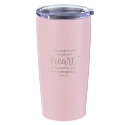 Image of Travel Mug -Trust in the Lord – Pink 18 oz