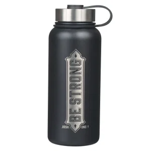 Be Strong Black Water Bottle