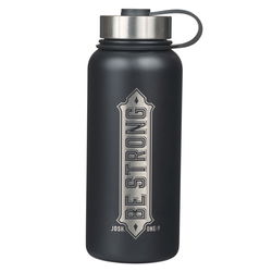 Image of Be Strong Black Water Bottle