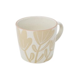 Image of Cream Tulip Stoneware Mug